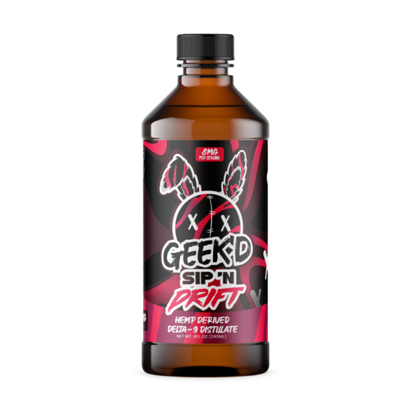 Geek'd Sip 'n Drift Delta 9 Distillate 800mg - Cran Razz